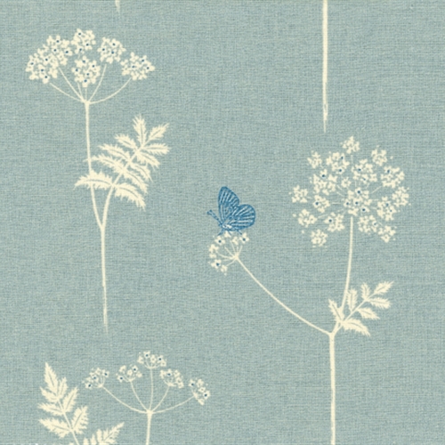 Cow Parsley - Wallpaper - Duck Egg, Cornflower - Vanessa Arbuthnott