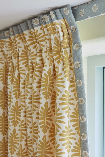 Double pleat curtains