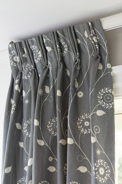 Triple pleat curtains