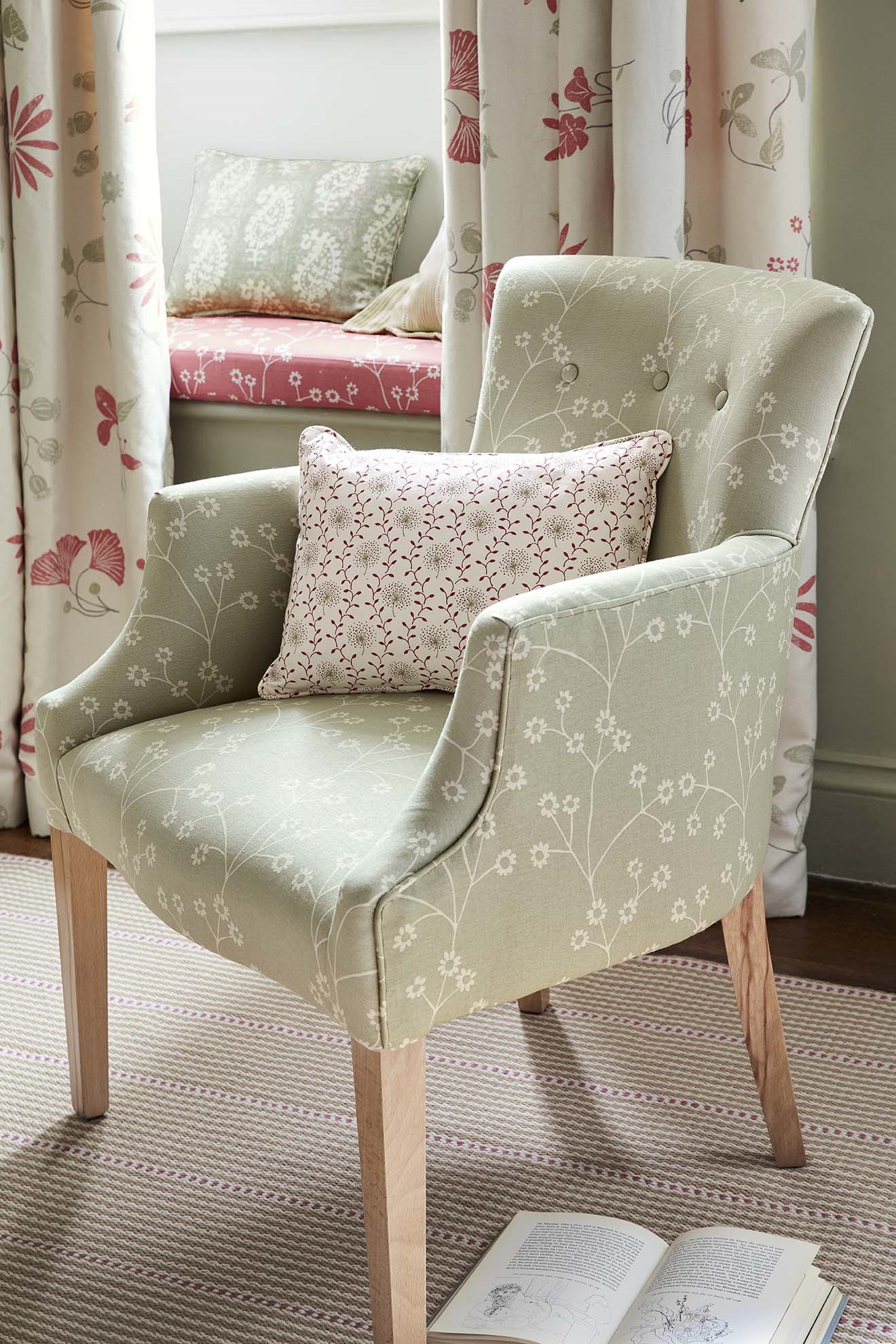 mint green tub chair