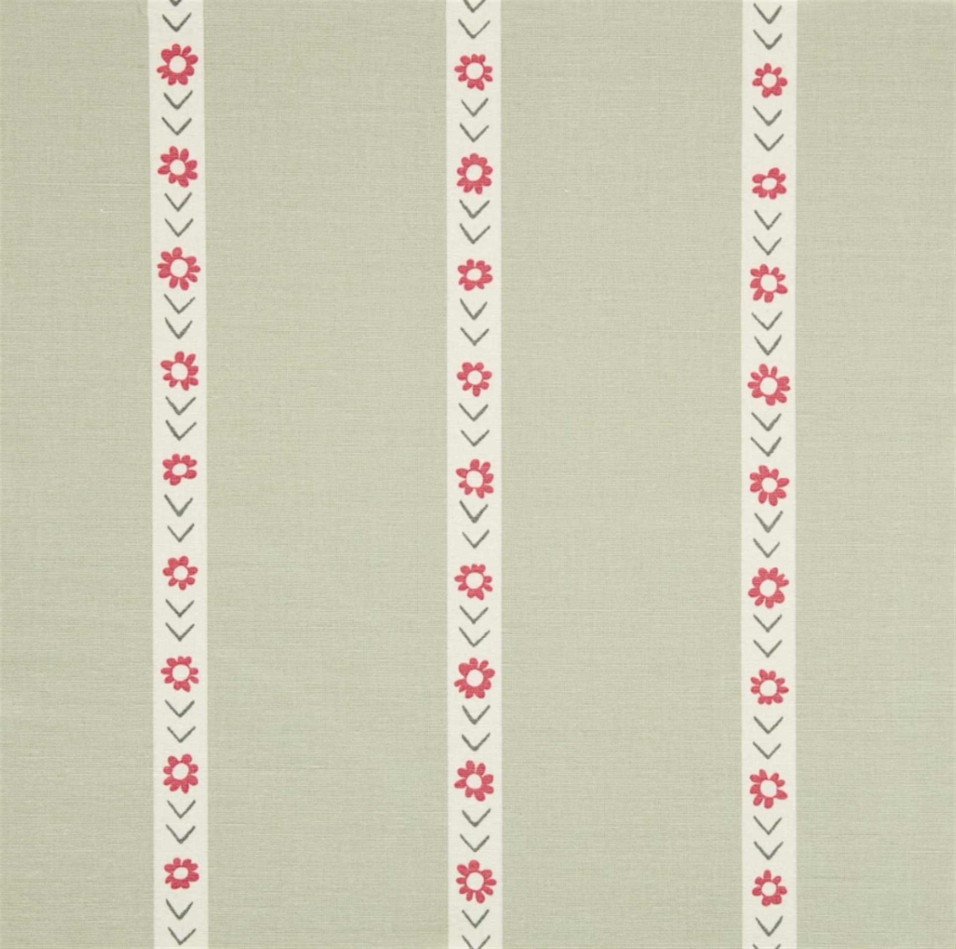 Floral Stripe - Pigeon, Soft Raspberry, Charcoal Fabric