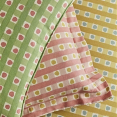 Dotty Check - Soft Moss, Moss, Soft Raspberry