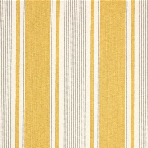 French Ticking - Saffron, Scree - Cut Lengths