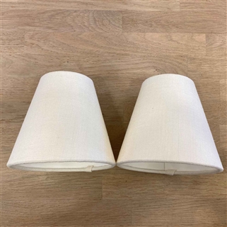 Pair of Candle shades - 100% Plain Cream