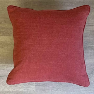 Plain Linen Union - Raspberry - square, self-piped