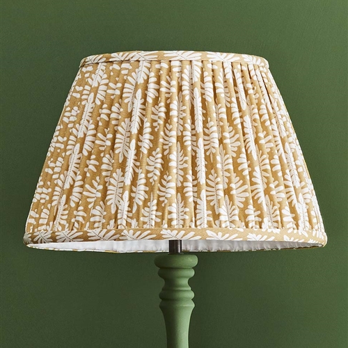 Little Fern - Ochre - pleated, for lamp base - Was £204, NOW £170