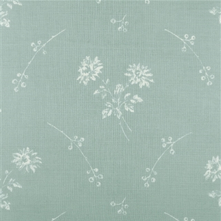 French Floral - Soft Duck Egg - Discontinued - Cut Lengths