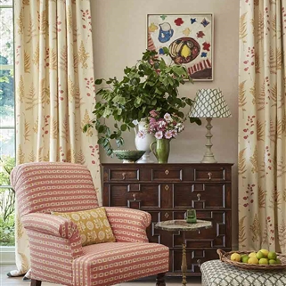 Pair of Curtains - Fine Foliage - For each pair: Was £1,808, NOW £1,627