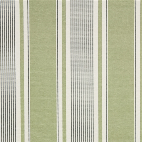 French Ticking - Field Green, Charcoal - Cut Lengths