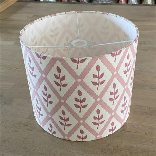 Lattice Leaf - Lily Pink, Mallow - drum, ceiling