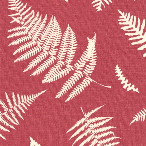 Fern and Dragonfly - Raspberry - Cut Lengths