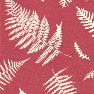 Fern and Dragonfly - Raspberry - Cut Lengths