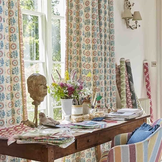 Pair of Curtains in Sunflower Detail - Was £2,399, NOW £1,900