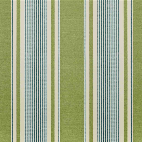 French Ticking - Moss, Cornflower - remnants